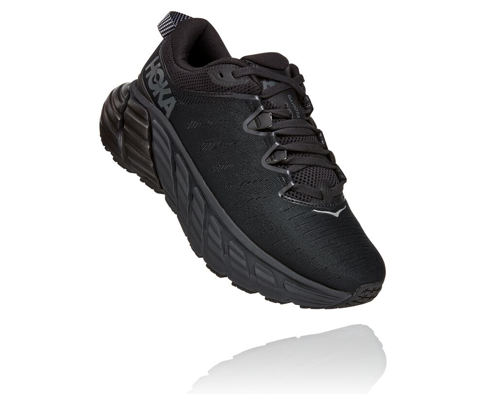 Hoka One One Gaviota 3 Huvudväg löparskor Dam Svarta - SE-2875691